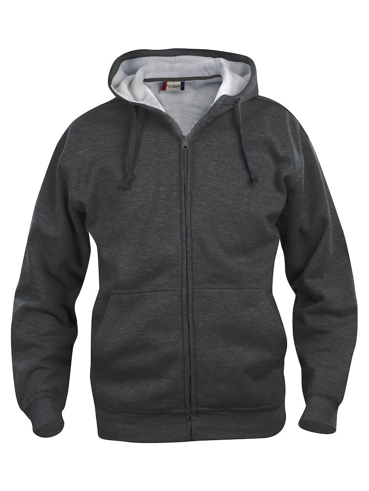 Een Clique Basic Hoody Full Zip Antraciet Maat XL koop je bij Omnia 4 Office