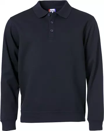 Een Clique Basic Polo Sweater kleur Dark Navy Maat M koop je bij Omnia 4 Office