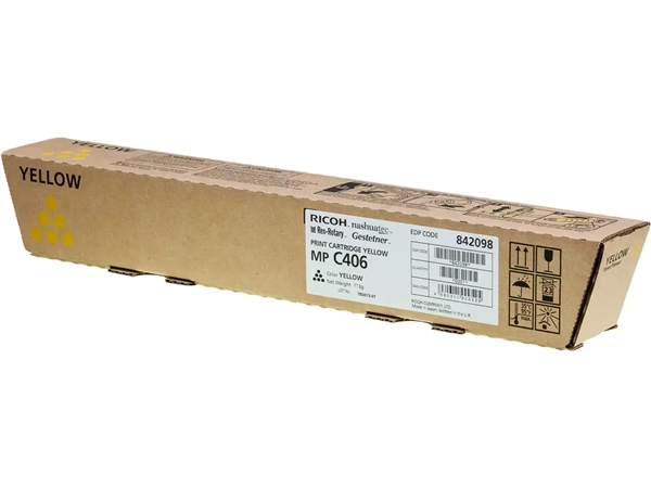 Een 842098 RICOH MP Toner geel Type MPC406 6000pagina's koop je bij Omnia 4 Office