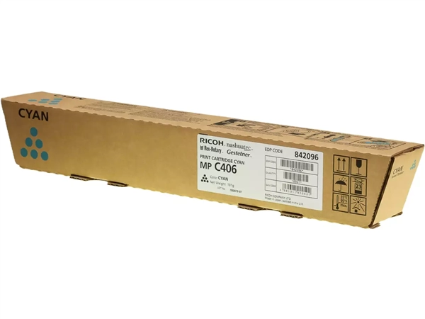 Een 842096 RICOH MP Toner cyaan Type MPC406 6000pagina's koop je bij Omnia 4 Office